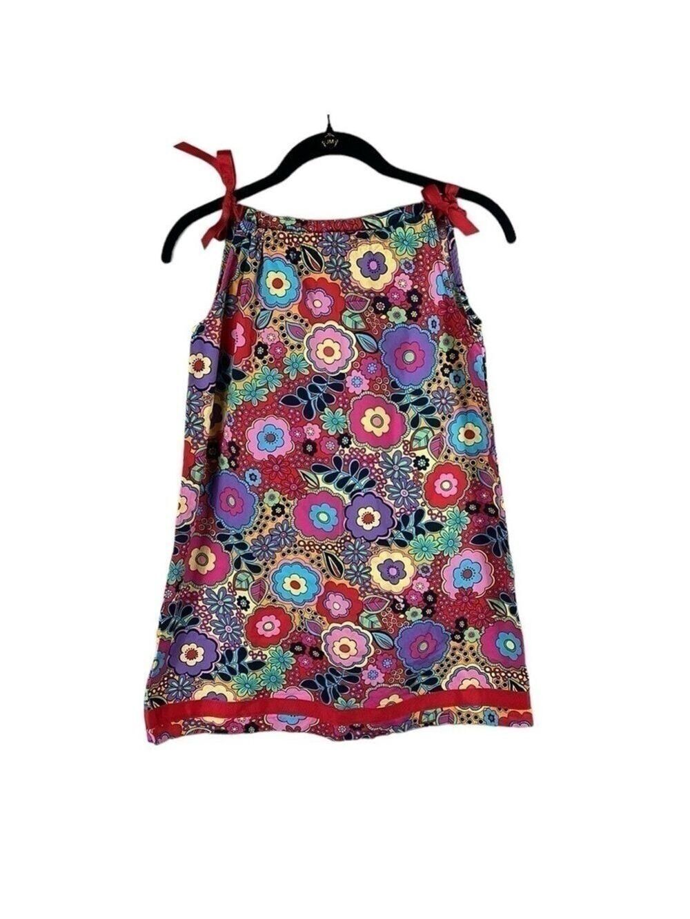 Hannah Andersson Bold Floral Print Summer Dress Size 8